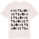 Vintage White t-shirt med Hultsjö ordlek t-shirt