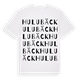 White t-shirt med Hulubäck ordlek t-shirt