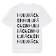 White t-shirt med Hulubäcken ordlek t-shirt