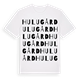 White t-shirt med Hulugård ordlek t-shirt