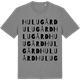 Mid Heather Gray t-shirt med Hulugård ordlek t-shirt
