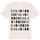 Vintage White t-shirt med Hulugården ordlek t-shirt