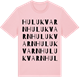 Pink Cotton t-shirt med Hulukvarn ordlek t-shirt