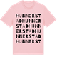 Pink Cotton t-shirt med Hunnerstad ordlek t-shirt