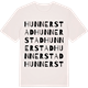 Vintage White t-shirt med Hunnerstad ordlek t-shirt