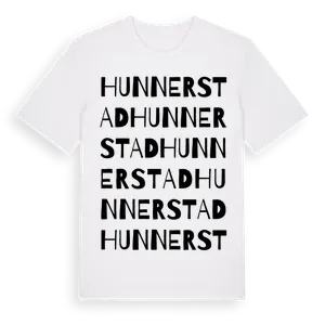 Hunnerstad ordlek t-shirt – ekologisk bomull t-shirt från Pinshirt