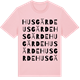 Pink Cotton t-shirt med Husgärde ordlek t-shirt