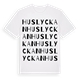White t-shirt med Huslyckan ordlek t-shirt