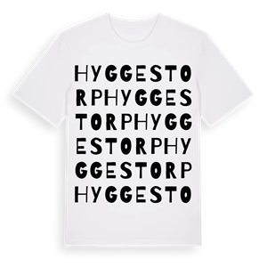 Hyggestorp ordlek t-shirt – ekologisk bomull t-shirt från Pinshirt