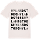 Vintage White t-shirt med Hylandstorg ordlek t-shirt