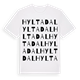 White t-shirt med Hyltadal ordlek t-shirt