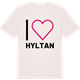 Vintage White t-shirt med Jag älskar Hyltan t-shirt stort tryck