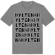 Mid Heather Gray t-shirt med Hyltena ordlek t-shirt