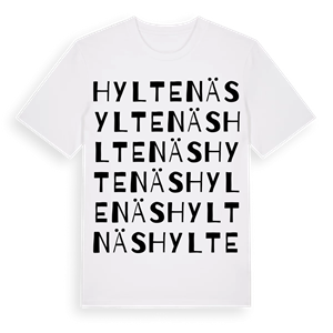 Hyltenäs ordlek t-shirt – ekologisk bomull t-shirt från Pinshirt
