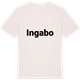 Vintage White t-shirt med Ingabo fetstil t-shirt