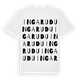 White t-shirt med Ingarudu ordlek t-shirt