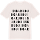 Vintage White t-shirt med Ingarudu ordlek t-shirt