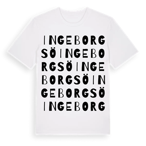 Ingeborgsö ordlek t-shirt – ekologisk bomull t-shirt från Pinshirt