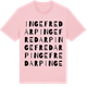 Pink Cotton t-shirt med Ingefredarp ordlek t-shirt