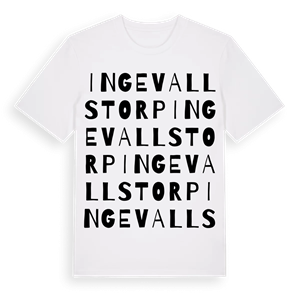 Ingevallstorp ordlek t-shirt – ekologisk bomull t-shirt från Pinshirt