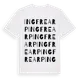 White t-shirt med Ingfrearp ordlek t-shirt