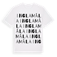 White t-shirt med Inglamåla ordlek t-shirt