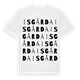 White t-shirt med Isgårda ordlek t-shirt
