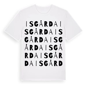 Isgårda ordlek t-shirt – ekologisk bomull t-shirt från Pinshirt