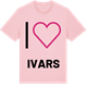 Pink Cotton t-shirt med Jag älskar Ivars t-shirt stort tryck