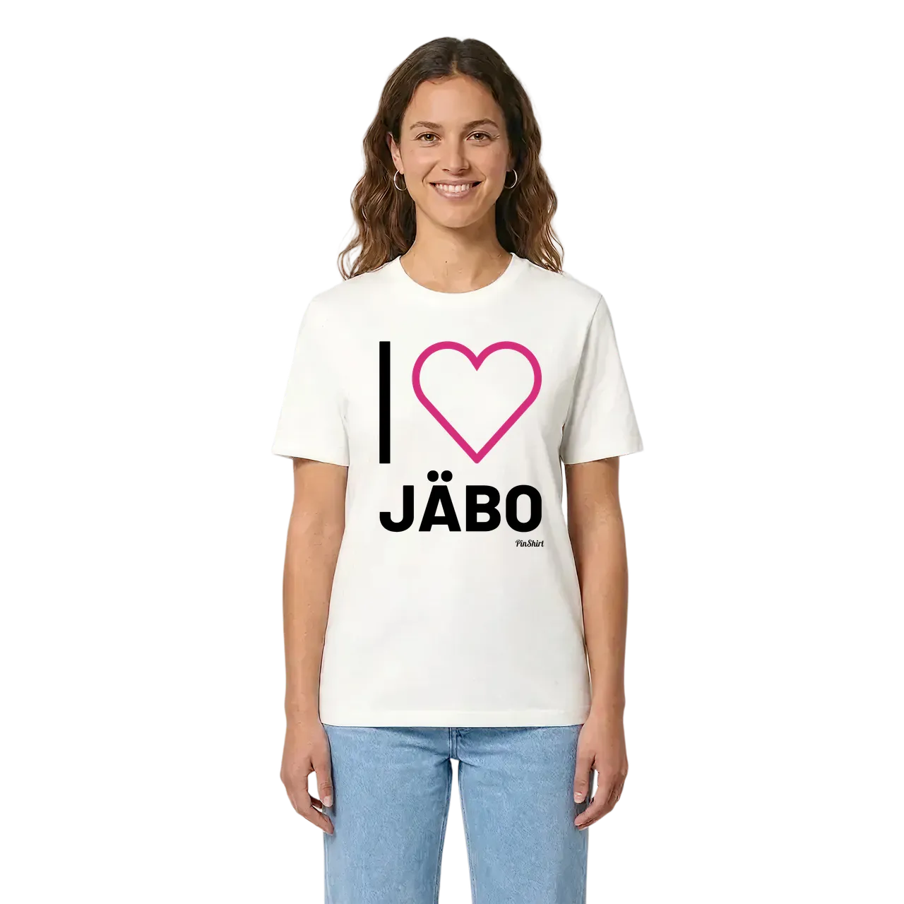 Jag älskar Jäbo t-shirt stort tryck i miljö