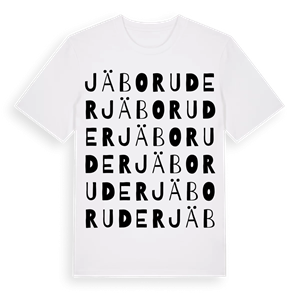 Jäboruder ordlek t-shirt – ekologisk bomull t-shirt från Pinshirt