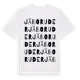 White t-shirt med Jäboruder ordlek t-shirt