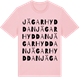 Pink Cotton t-shirt med Jägarhyddan ordlek t-shirt