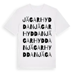 Jägarhyddan ordlek t-shirt – ekologisk bomull t-shirt från Pinshirt