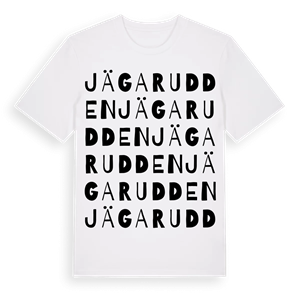 Jägarudden ordlek t-shirt – ekologisk bomull t-shirt från Pinshirt