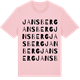 Pink Cotton t-shirt med Jansberg ordlek t-shirt