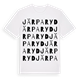 White t-shirt med Järparyd ordlek t-shirt