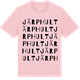 Pink Cotton t-shirt med Järphult ordlek t-shirt