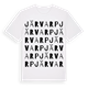White t-shirt med Järvarp ordlek t-shirt