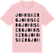 Pink Cotton t-shirt med Johnsberg ordlek t-shirt