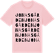 Pink Cotton t-shirt med Jonasgården ordlek t-shirt