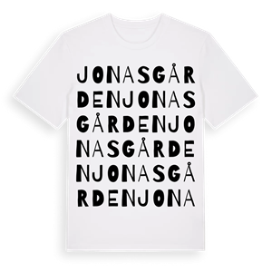 Jonasgården ordlek t-shirt – ekologisk bomull t-shirt från Pinshirt