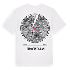 Jönköpings län t-shirt – ekologisk bomull t-shirt från Pinshirt