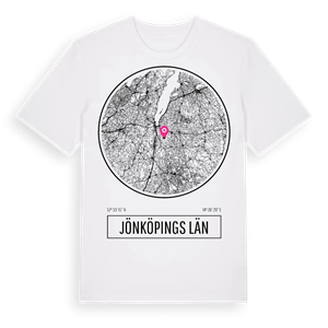Jönköpings län t-shirt – ekologisk bomull t-shirt från Pinshirt