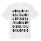 White t-shirt med Jönköpings Län ordlek t-shirt
