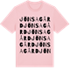 Pink Cotton t-shirt med Jönsagård ordlek t-shirt