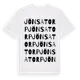 White t-shirt med Jönsatorp ordlek t-shirt