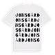 White t-shirt med Jonsgård ordlek t-shirt