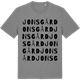 Mid Heather Gray t-shirt med Jonsgård ordlek t-shirt