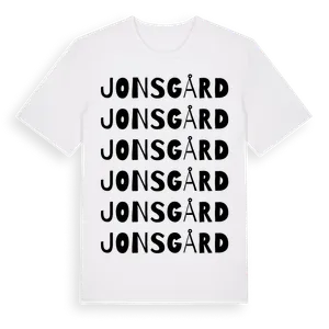 Jonsgård ordlek t-shirt – ekologisk bomull t-shirt från Pinshirt